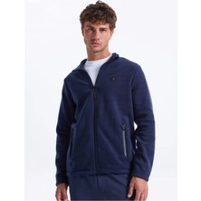 Discovery Expedition D5WM-SWT3301 Lacivert Dik Yaka Basic Düz Erkek Polar Sweatshırt