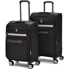 U.S. Polo Assn. 2’li Kumaş Valiz Seti (Kabin + Orta) – Körüklü Geniş Hacimli, 8 Tekerlek PLVLZ2605051
