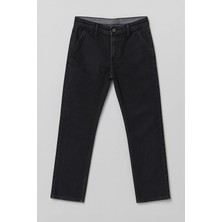 Markapia Man Erkek Siyah Slim Straight Likralı Jean Pantolon