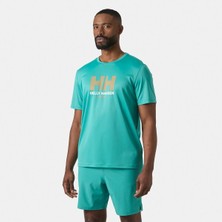 Helly Hansen Tech Graphic 2.0 Erkek Turkuaz Tişört
