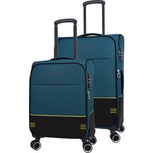 Pierre Cardin Ultra Light Hafif Lüx Kumaş 2'li Valiz Seti Orta Boy - Kabin Boy PC8200
