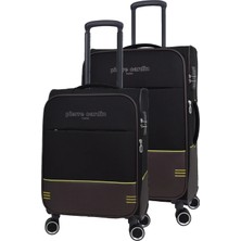 Pierre Cardin Ultra Light Hafif Lüx Kumaş 2'li Valiz Seti Orta Boy - Kabin Boy PC8200