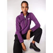 Discovery Expedition Mor Kadın Dik Yaka Basic Polar Sweatshırt D4WL-SWT3929