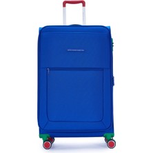 United Colors Of Benetton Ultra Light Kumaş Büyük Boy Valiz Sax BNT2800