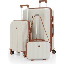 Mçs Group V305 Pp Y.üretim Valiz 55 cm + 75 cm Makyaj Kırmızı Set
