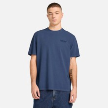 Timberland Rugged Active Gear Back Graphic Tee Erkek Mavi Tshirt TB0A5MU6EYO1