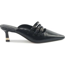 Nine West Barbara 5pr Siyah Kadın Topuklu Terlik