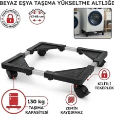 Semacan Metal Kilitli Tekerlekli Çeksür Çamaşır Makinesi ve Buzdolabı Altlığı