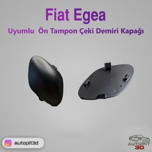 AutoPit 3D Fiat Egea Uyumlu Ön Tampon Çeki Demiri Kapağı