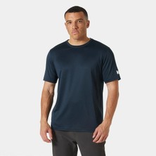 Helly Hansen Hh Tech 2.0 Erkek Lacivert Yuvarlak Yaka Tişört