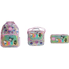 Kuromi Hello Kitty   And Friends Okul Çantası Seti (3 Parça)