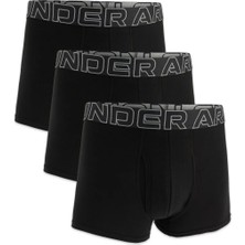 Under Armour 1383891 Ua Performance Cotton Solid 3 In 3pk Boxer Siyah Erkek Iç Giyim
