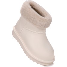 Kiko Kids Geta Su Geçirmez Içi Kürklü Kız Çocuk Eva Yağmur Kar Çizme Krem