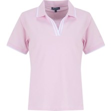 Discovery Expedition Pembe Pamuk Karışımlı Polo T-Shirt D6SL-TST3503