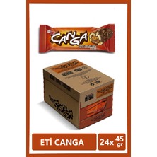Eti Canga Sütlü Çikolata Kaplı Yer Fıstıklı Karamelli Bar 24’lü Paket 45 g Şekerli Atıştırmalık