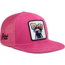 BlackBörk Hip Hop Kids Bukalemun Logolu Pembe Çocuk Trucker Şapka
