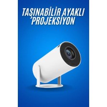 Uravas Store Sinema Projektörü Android HDMI USB Wifi Ses Çıkışlı Ayaklı Projeksiyon Taşınabilir