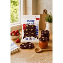 Sarkap Hijyenik Paketli 10 Adet Kavanoz Kapağı – Yılbaşı Seri – Ekose Teddy Kırmızı  82 mm