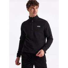 Discovery Expedition D4WM-SWT3993 Siyah Dik Yaka Basic Düz Erkek Polar Sweatshırt