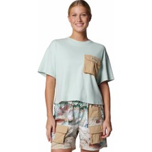 Columbia Cove Beach Cropped Pocket Kadın Teknik Kısa Kollu T-Shirt