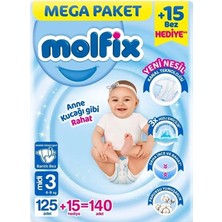 Aesco Mey Ithalat® Mega Paket Bebek Bezi 3 Beden 4-9 kg 140 Adet