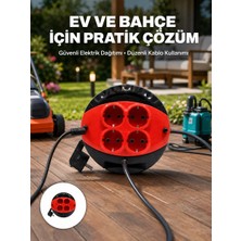 Gees Global Türkiye Üretimi 5 Metre 4 Prizli Kablolu Makara