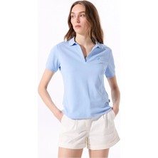 Jeep Düz Mavi Kadın Polo T-Shirt