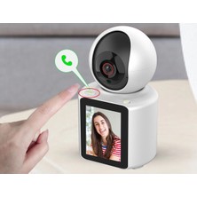 Eco Lounge Beyaz LCD Ekranlı 1080P Görüntülü Bebek Kamerası, Gece Görüşü ve Canlı Izleme Özellikli