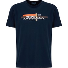 Discovery Expedition D6SM-TST3705 Lacivert Bisiklet Yaka Relaxed Baskılı Erkek T-Shirt