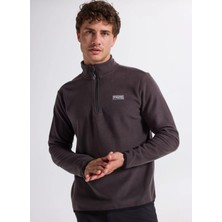 Discovery Expedition D4WM-SWT3993 Antrasit Dik Yaka Basic Düz Erkek Polar Sweatshırt