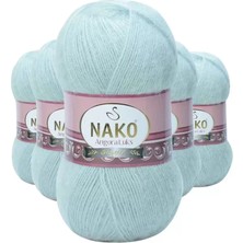 Just Cheap Store 5 Adet Angora Lüks El Örgü Ipi Saraylı Mint 10471