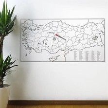 Eco Lounge Yazılabilir Türkiye Haritası Manyetik Duvar Stickerı 110 x 56 cm
