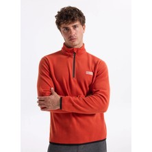 Discovery Expedition D4WM-SWT3993 Kiremit Dik Yaka Basic Düz Erkek Polar Sweatshırt