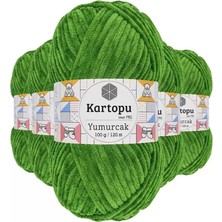 Just Cheap Store 5 Adet Yumurcak Kadife El Örgü Ipi Yeşil K469