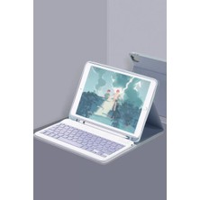 Aesco Mey Ithalat®  Samsung Galaxy X510 Tab S9 Fe 11 Kılıf KC01 Smart Klavyeli Tablet Kılıfı - Lacivert