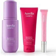 Aurelia Genève The Glow Skin Trio - Temizleme Köpüğü, Peeling, & Nemlendirici Etkili Lip Balm Seti
