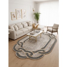 Mabeba Tekstil Makinede Yıkanabilir Kaymaz Taban Leke Tutmaz Mutfak Halısı Salon Halısı ve Yolluk/mbb_bej3