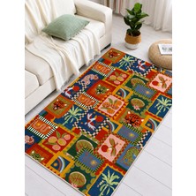 Mabeba Tekstil Makinede Yıkanabilir Kaymaz Taban Leke Tutmaz Mutfak Halısı Salon Halısı ve Yolluk/mbbrenklı1