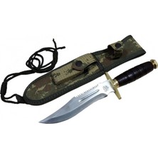Marsilyan T.c. Standart Komando Bıçağı 30 cm - Tırtıklı, Kamuflaj Kılıflı