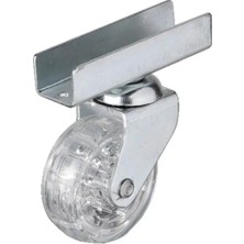 Marsilyan Hts 327 - 50X20 mm Şeffaf Makaralı Uzun U Tablalı Teker 4 Adet