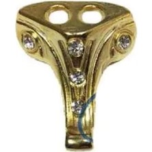 Marsilyan Moda Taşlı Ahşap, Mdf, Sunta Sandık Ayağı, Kutu Ayak 1,5 cm - Sarı