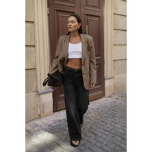 Banny Jeans Kadın Siyah Palazzo Jean Pantolon