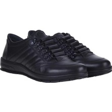 Berenni M197 Siyah %100 Deri Erkek Sneakers Spor Ayakkabı