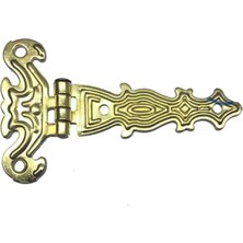 Marsilyan Dekoratif, Sac Tek Kuyruklu Menteşe - 40X68 Mm, Küçük, Sarı, 1 Adet