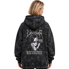 Sevbano Billie Eilish Şarkıcı Baskılı Unisex Oversize Premium Yıkamalı Hoodie Sweatshirt
