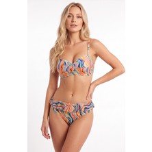 Loya Renkli Rainbow Straplez Tek Üst Bikini