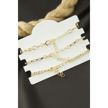 Zero Land Shophnrl Kalp Zincir Bileklik 3 ADET-11922681-SARI