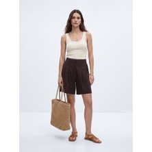 LTB Fitilli Yuvarlak Yaka Basic Krem Atlet
