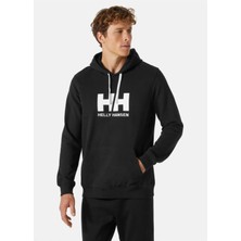 Helly Hansen Logo Hoodıe Kapişonlu Erkek Siyah Sweatshirt HHA.33977-HHA.990