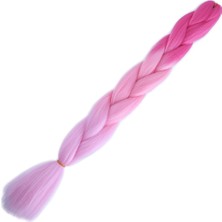 Mey İthalat Afrika Örgülük Ombreli Sentetik Saç 100 Gr. - Koyu Pembe / Açık Pembe / Pembe
